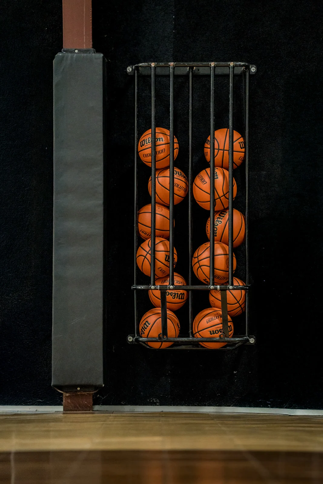 Basketball rack at the DS Storm gym