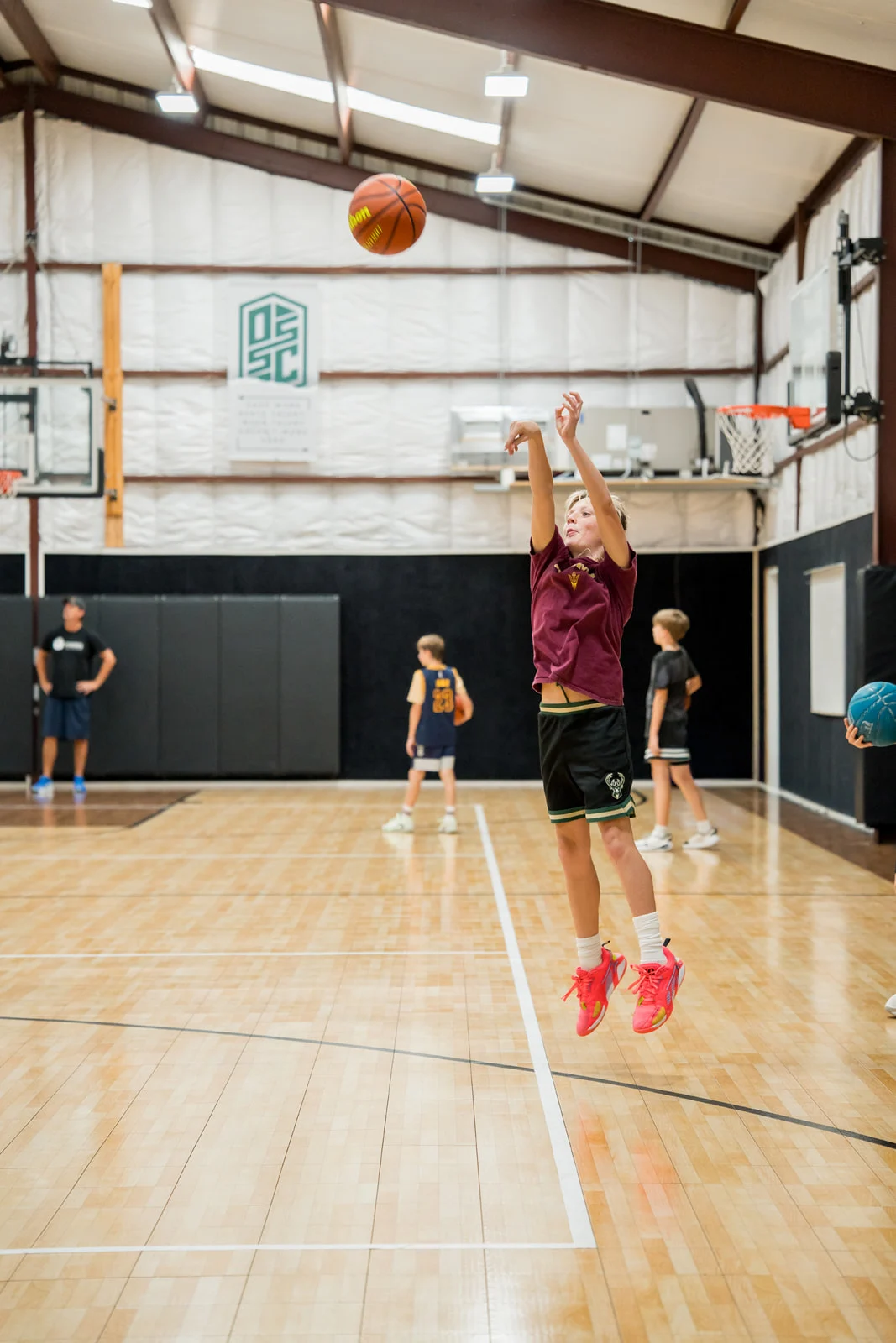 DS Storm player shooting during practice